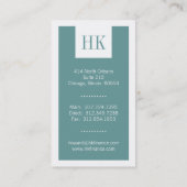 Cartes de visite financiers de conseiller (Dos)