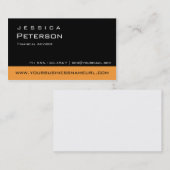 Cartes de visite financiers oranges de conseiller (Devant / Derrière)