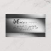 Cartes de visite financiers Silver Professional Pl (Dos)