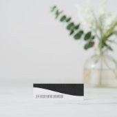 Cartes de visite fins professionnels en cuir noir (Debout devant)