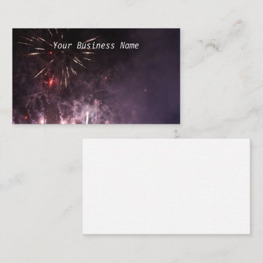 Cartes de visite Fireworks (Devant / Derrière)