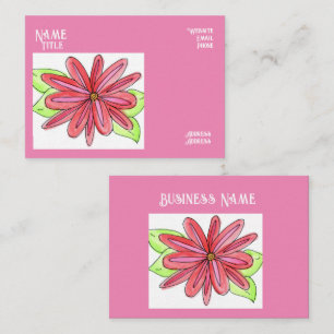 Cartes de visite Fleur Rose