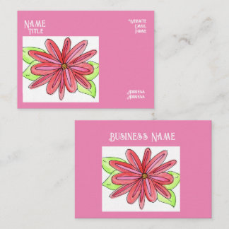 Cartes de visite Fleur Rose