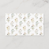 Cartes de visite Fleur sauvage aquarelle (Dos)