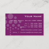 cartes de visite > fleuriste [pourpre : rose] (Dos)