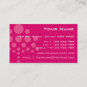 cartes de visite > fleuriste [rose : orange] (Dos)