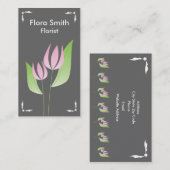 Cartes de visite fleuristes (Devant / Derrière)
