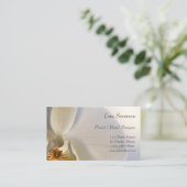 Cartes de visite fleuristes de l'orchidée blanche (Debout devant)