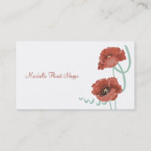 Cartes de visite fleuristes de Red Peonies (Dos)