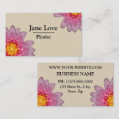 Cartes de visite fleuristes professionnels personn (Devant / Derrière)