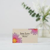 Cartes de visite fleuristes professionnels personn (Debout devant)