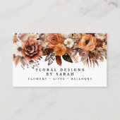 Cartes de visite Fleurs Boho Or et Champagne (Devant)