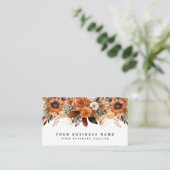 Cartes de visite Fleurs Boho Or et Champagne (Debout devant)