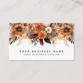 Cartes de visite Fleurs Boho Or et Champagne (Devant)