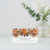 Cartes de visite Fleurs Boho Or et Champagne (Debout devant)