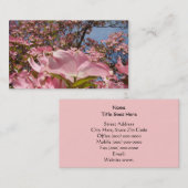 Cartes de visite Fleurs de cornouiller rose Printe (Devant / Derrière)