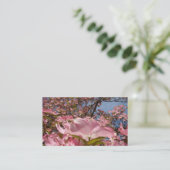 Cartes de visite Fleurs de cornouiller rose Printe (Debout devant)