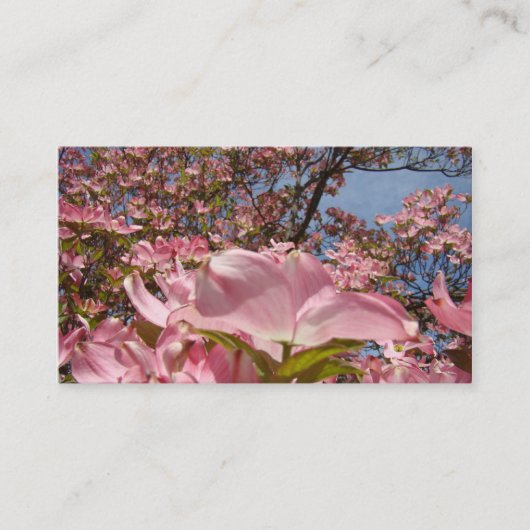 Cartes de visite Fleurs de cornouiller rose Printe (Devant)