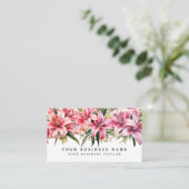 Cartes de visite Fleurs de Lys Rose (Debout devant)