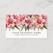 Cartes de visite Fleurs de Lys Rose (Devant)