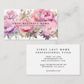 Cartes de visite Fleurs de Paonies Paonies (Devant / Derrière)