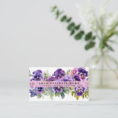 Cartes de visite Fleurs de Pensées Violettes Éléga (Debout devant)