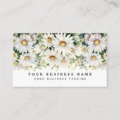 Cartes de Visite Fleurs Marguerites Blanches Éléga (Devant)