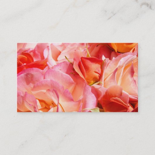 Cartes de visite Fleurs Rose Orange Femmes (Devant)