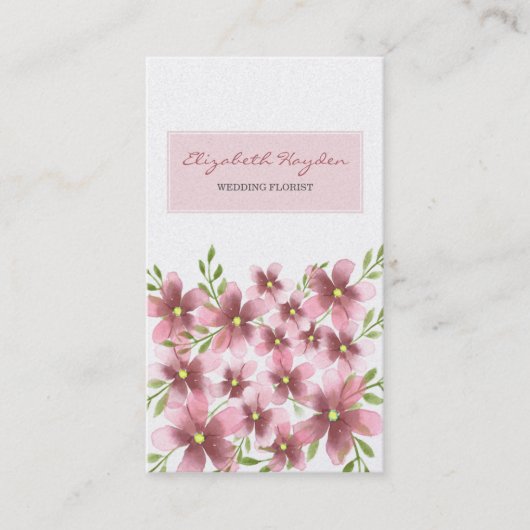 Cartes de visite Floral Blush (Devant)