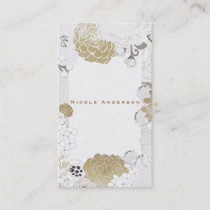 Cartes de visite Floral Vintage Moderne Botanique