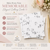 Cartes de visite florales minimalistes