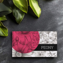 Cartes de visite florales modernes Professionnelle