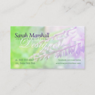 Cartes de visite florales pour romance de jardin p