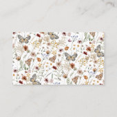 Cartes de visite florales simples (Dos)