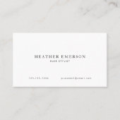 Cartes de visite florales simples (Devant)