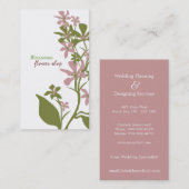 Cartes de visite floraux (Devant / Derrière)