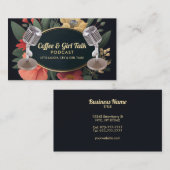 Cartes de visite floraux (Devant / Derrière)