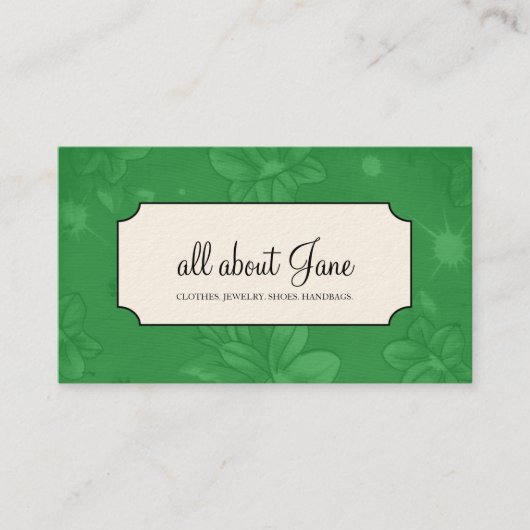 Cartes de visite floraux (Devant)