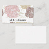 Cartes de visite floraux (Devant / Derrière)