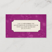 Cartes de visite floraux (Dos)