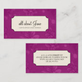 Cartes de visite floraux (Devant / Derrière)