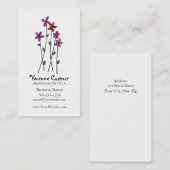 Cartes de visite floraux (Devant / Derrière)