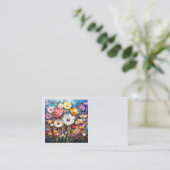 Cartes de visite floraux Abstraits (Debout devant)