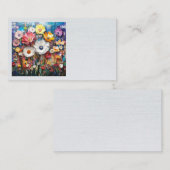 Cartes de visite floraux Abstraits (Devant / Derrière)