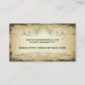 Cartes de visite floraux affligés par cru (Dos)