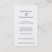 Cartes de visite floraux audacieux (Dos)