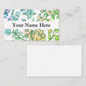 Cartes de visite floraux branchés (Devant / Derrière)