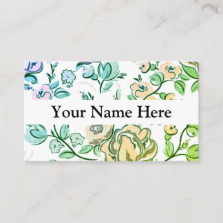 Cartes de visite floraux branchés