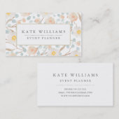 Cartes de visite floraux d'aquarelle (Devant / Derrière)