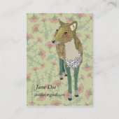 Cartes de visite floraux de cerfs communs (Dos)